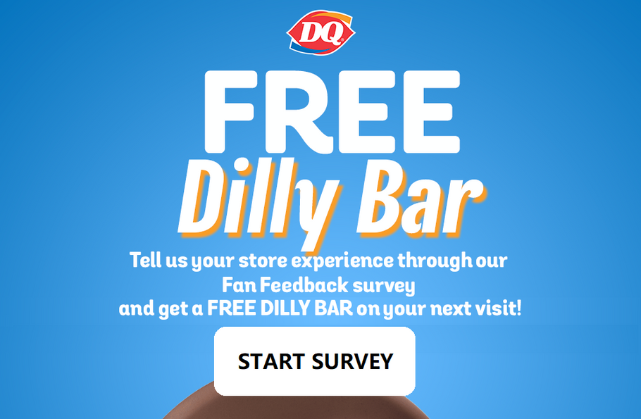 Enter DQ Fan Feedback Survey and Get a Free Dilly Bar