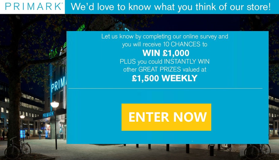 www.TellPrimark.co.uk - Enter Primark Customer Survey Online