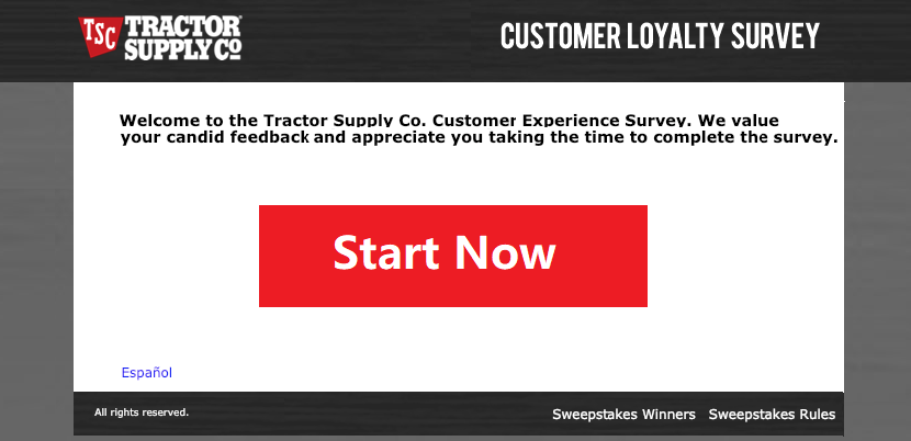 www.Telltractorsupply.com - Enter Tractor Supply Customer Survey