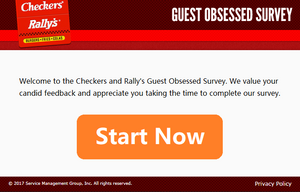 Enter Checkers and Rally's Guest Obsessed Survey