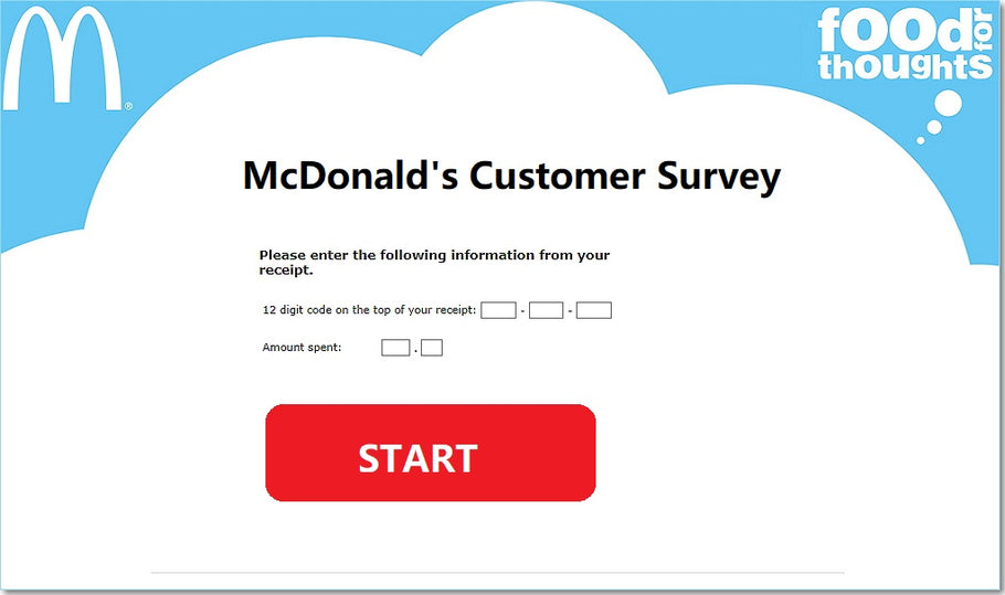 www.Mcdfoodforthoughts.com - Enter McDonald's Food for Thoughts Customer Survey