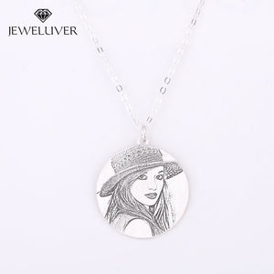 Personalized Mom & Kid Vintage Photo Necklace