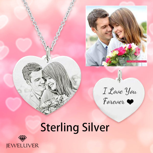 Personalized Heart-Shaped Vintage Photo Necklace