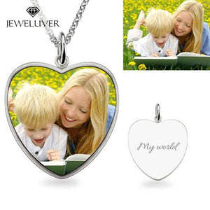 Heart Personalized Engravable Photo Necklace