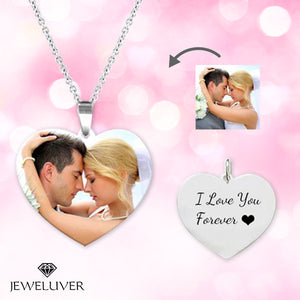 Heart Personalized Engravable Photo Necklace