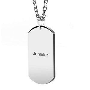 Mom To Son - Customized Stainless Steel Dog Tag Necklace