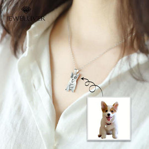 Custom Pet Portrait Necklace