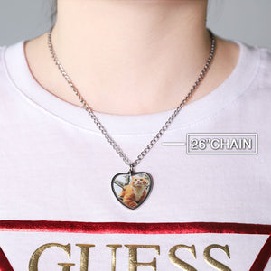Heart Personalized Engravable Photo Necklace
